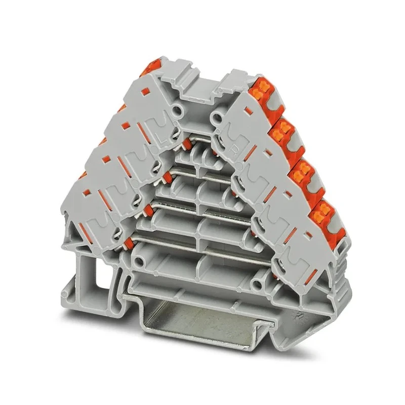 Phoenix Contact PTRV 4 /RD Series 2-Position 4-Level Grey DIN Rail Terminal Block 250V 10A Push-in 3270121
