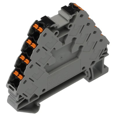Phoenix Contact PTRV 4-PV /BK Series DIN Rail Terminal Block Grey, 0.14mm² to 2.5mm² Cable CSA, 2 Positions, 4 3270125