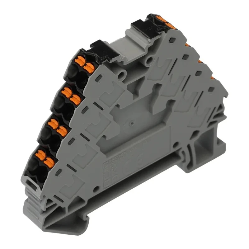 Phoenix Contact PTRV 4-PV /BK Series DIN Rail Terminal Block Grey, 0.14mm² to 2.5mm² Cable CSA, 2 Positions, 4 3270125