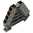 Phoenix Contact PTRV 4-PV /BK Series DIN Rail Terminal Block Grey, 0.14mm² to 2.5mm² Cable CSA, 2 Positions, 4 3270125
