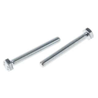 RS PRO Bright Zinc Steel Hex Bolt M6 x 50 mm Grade 8.8 Threaded Fastener DIN 933 527-476
