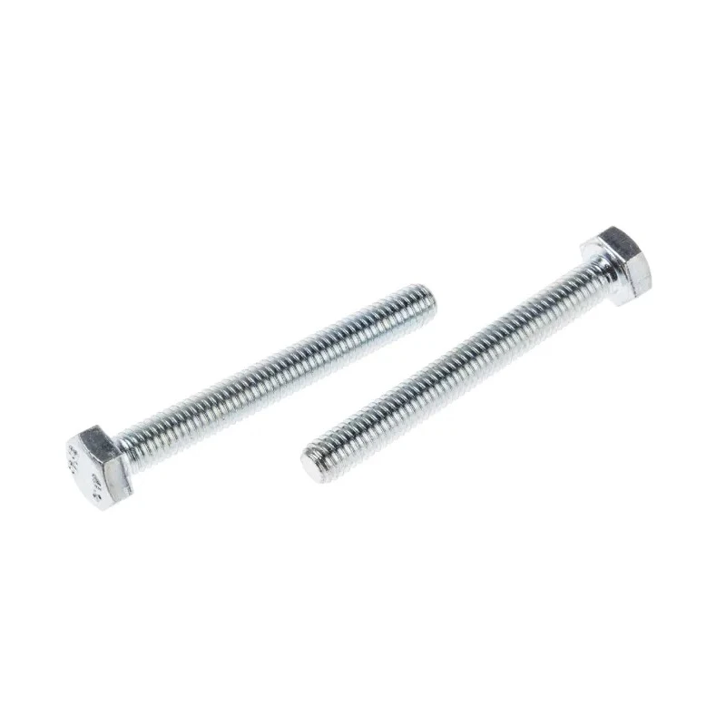 RS PRO Bright Zinc Steel Hex Bolt M6 x 50 mm Grade 8.8 Threaded Fastener DIN 933 527-476