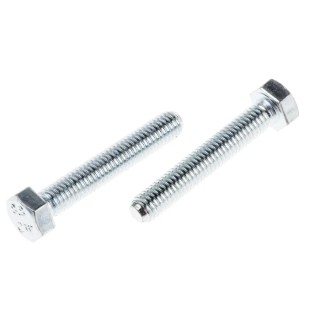 RS PRO Bright Zinc Steel Hex Bolt M5 x 30 mm Grade 8.8 DIN 933 527-448