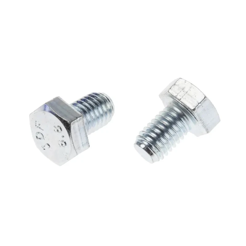 RS PRO Hex Bolt M8 x 12 mm Steel Grade 8.8 Bright Zinc Finish DIN 933 527-482