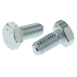RS PRO Bright Zinc Steel Hex Bolt M8 x 16 mm Grade 8.8 Steel DIN 933 527-498