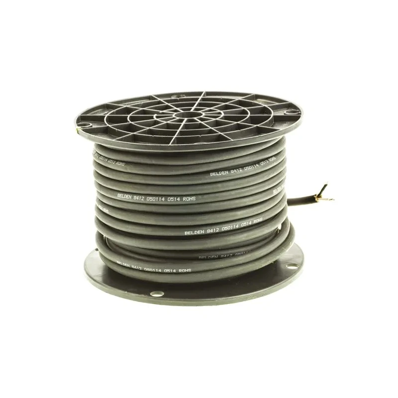 Belden 2 Core Screened Audio Cable 6.65 mm OD, 30 m, Black, 600V, Ethylene Propylene Diene Monomer Jacket 8412 010100