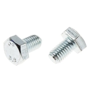 RS PRO Bright Zinc Steel Hex Bolt M10 x 16 mm Grade 8.8 Threaded Fastener DIN 933 527-555