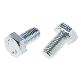 RS PRO Bright Zinc Steel Hex Bolt M10 x 20 mm Grade 8.8 DIN 933 527-561