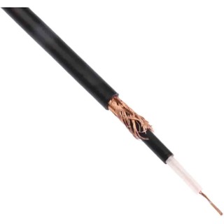 RS PRO Low Noise Standard Microphone Audio Cable 25 m, Black Polyethylene, Copper Conductor 207-5329