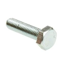 RS PRO Bright Zinc Steel Hex Bolt M10 x 40 mm Grade 8.8 Threaded DIN 933 527-599