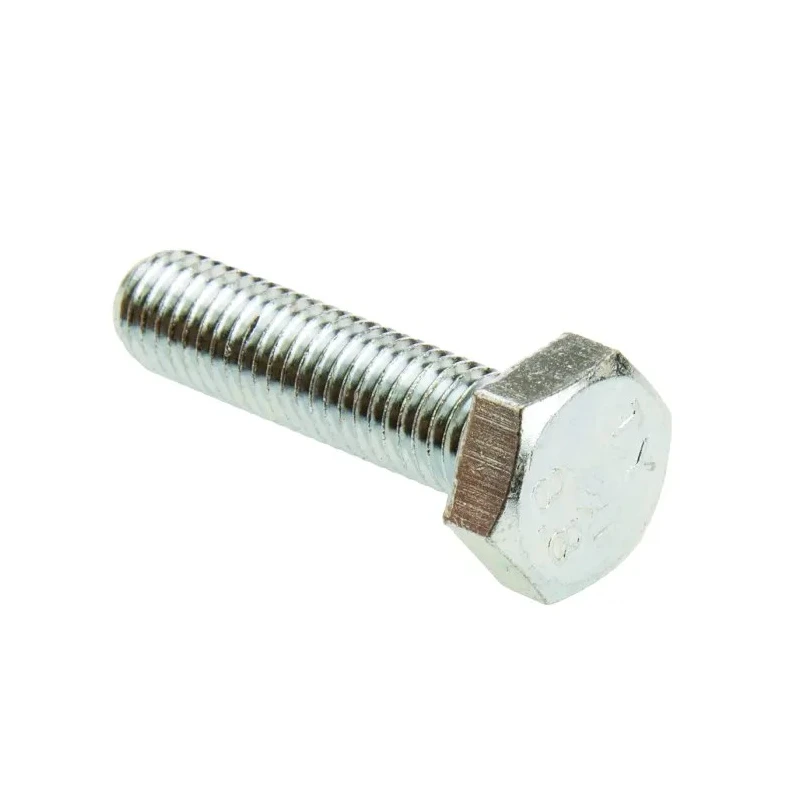 RS PRO Bright Zinc Steel Hex Bolt M10 x 40 mm Grade 8.8 Threaded DIN 933 527-599