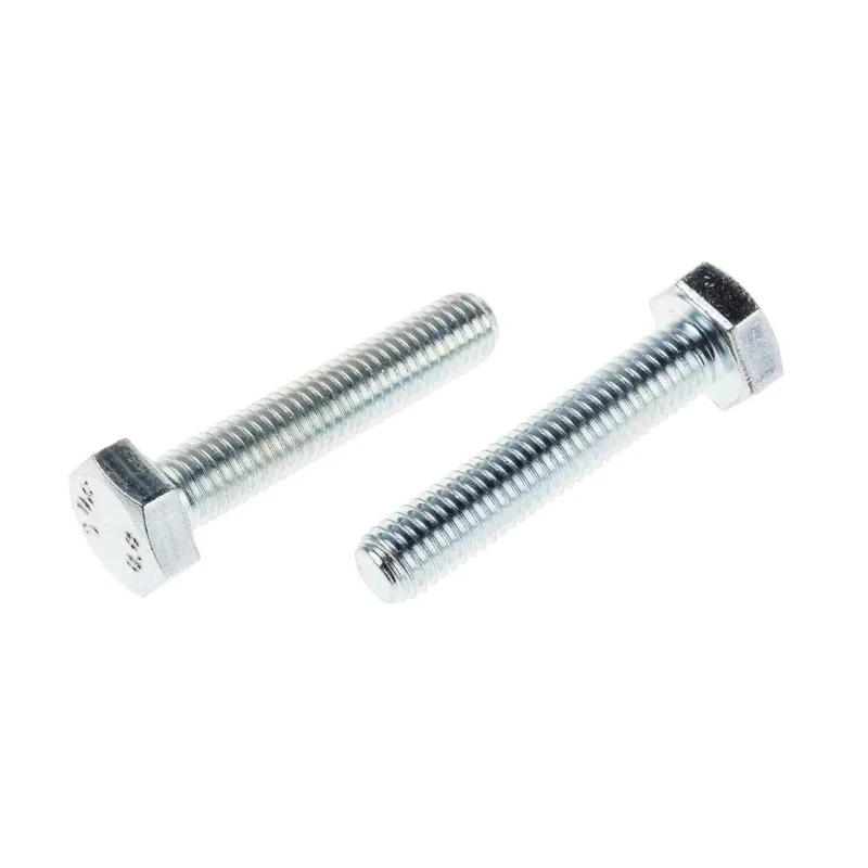 RS PRO Bright Zinc Steel Hex Bolt M10 x 50 mm Grade 8.8, DIN 933 527-606