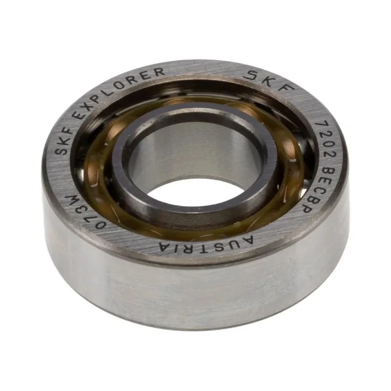 SKF Single Row Angular Contact Ball Bearing 15 mm ID 35 mm OD 11 mm Race Width 7202 BECBP