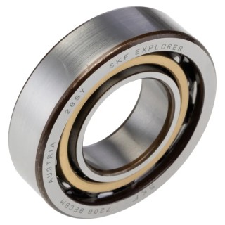 SKF Single Row Angular Contact Ball Bearing 30 mm ID 62 mm OD 16 mm Race Width 7206 BECBM