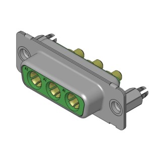 FCT from Molex 3 Way Straight PCB D-Sub Connector Female 6.86 mm Pitch 20A Current FM3W3S-1410 / 1731071940