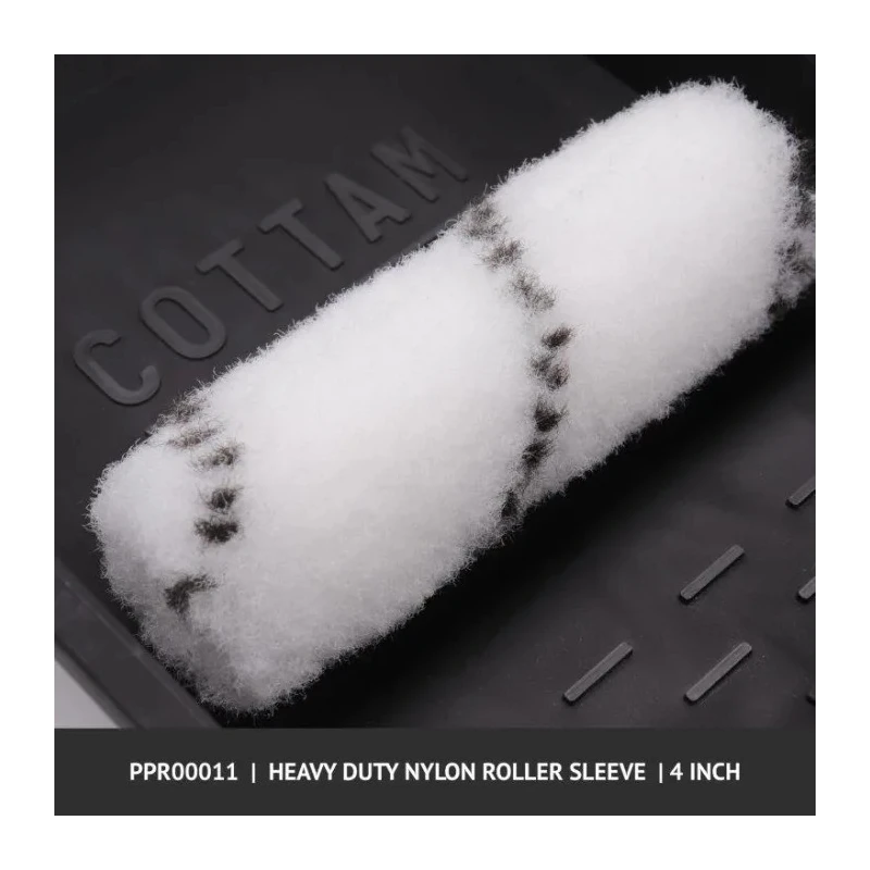 Cottam Polyamide Perltex Mini Paint Roller with Long Handle and 4 Inch Synthetic Fibre Roller 207-6504