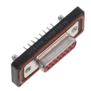 FCT from Molex 15 Way Straight 2.84 mm Pitch Through Hole D-Sub Connector Female with 4 to 40 Screw FWDR15S1A / 1727040052
