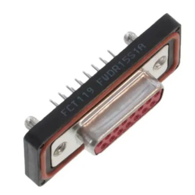 FCT from Molex 15 Way Straight 2.84 mm Pitch Through Hole D-Sub Connector Female with 4 to 40 Screw FWDR15S1A / 1727040052