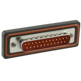 FCT from Molex 25 Way Straight Panel Mount D-Sub Connector 2.84 mm Pitch Brass Housing Male FWDR25PA / 1727040047