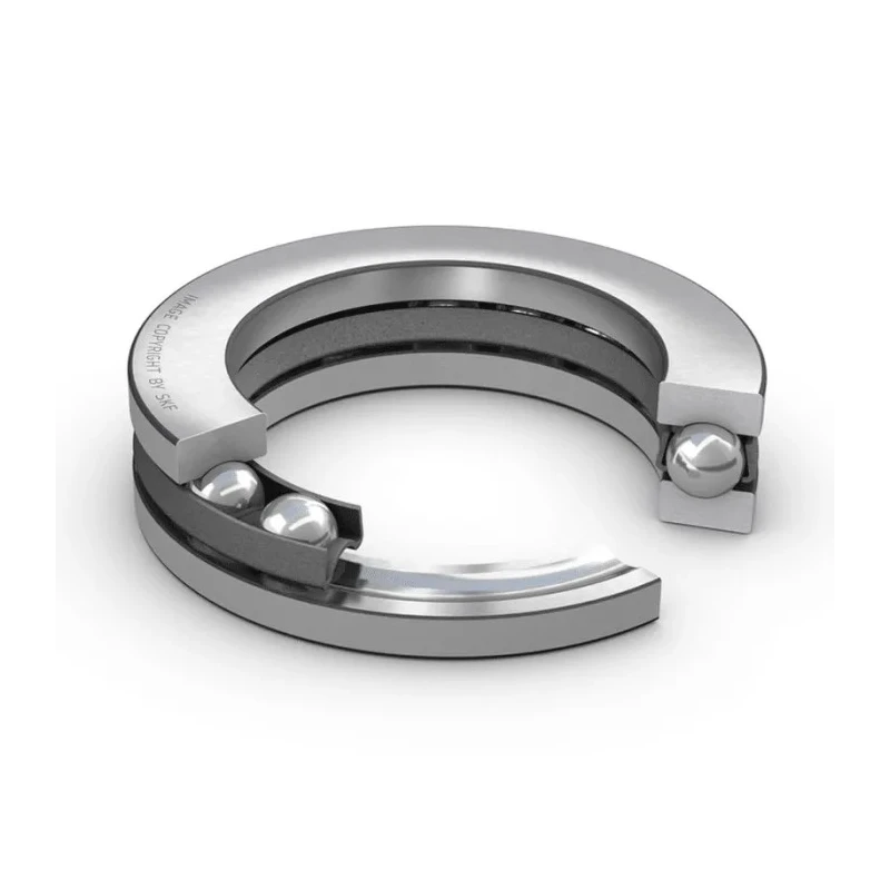 SKF Thrust Ball Bearing 10 mm ID, 26 mm OD, 11 mm Wide, Sheet Metal Cage, Open End Type 51200