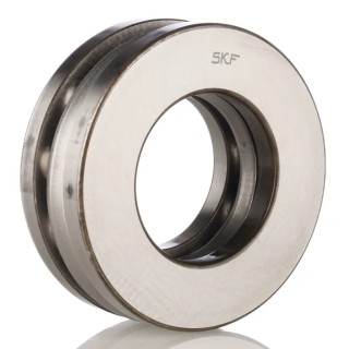 SKF 1 Row Thrust Ball Bearing, 30 mm Inside Diameter, 60 mm Outside Diameter, 21 mm Race Width, Sheet Metal Cage 51306