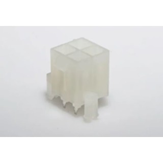 Molex Mini-Fit Jr Series Vertical Through Hole PCB Header, 4 Contacts, 4.2 mm Pitch, 2 Rows, Shrouded 39299042
