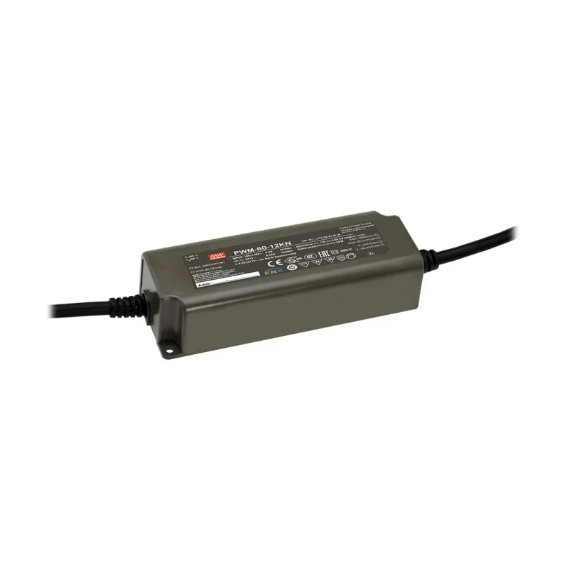 MEAN WELL 5 Output 60W 12V 5A PWM Constant Voltage AC-DC LED Driver PWM-60-12KN