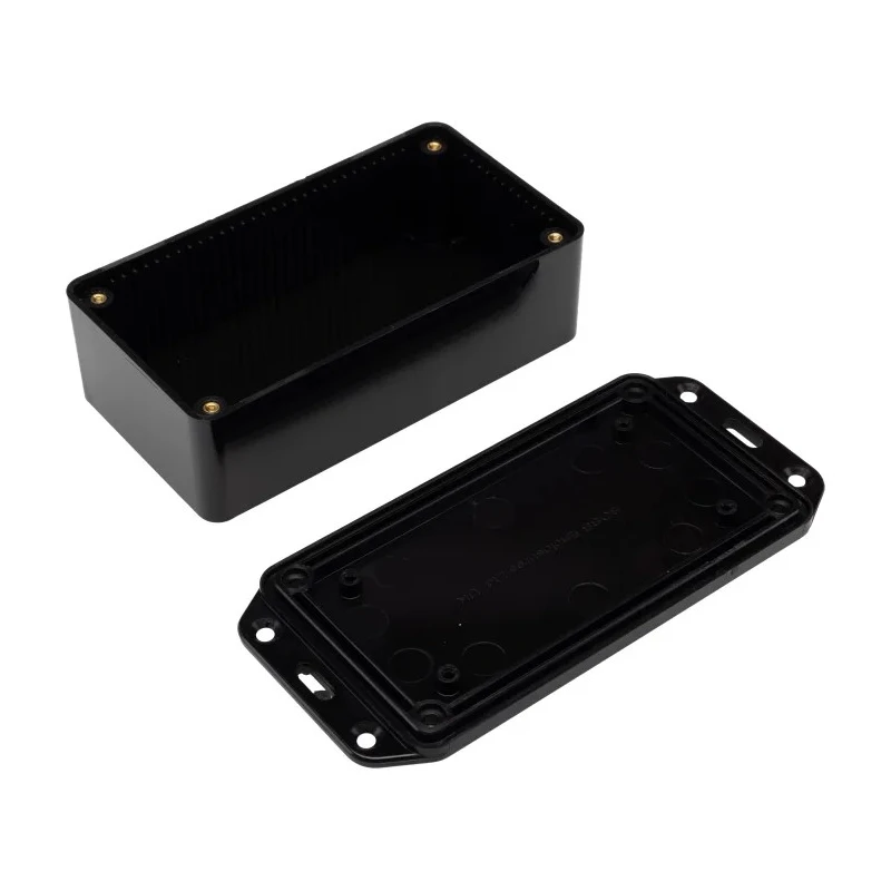 CAMDENBOSS Flanged Series 2000 Black Lid ABS Enclosure IP65 40 mm x 140 mm x 65 mm BIM2004/IP-BLK