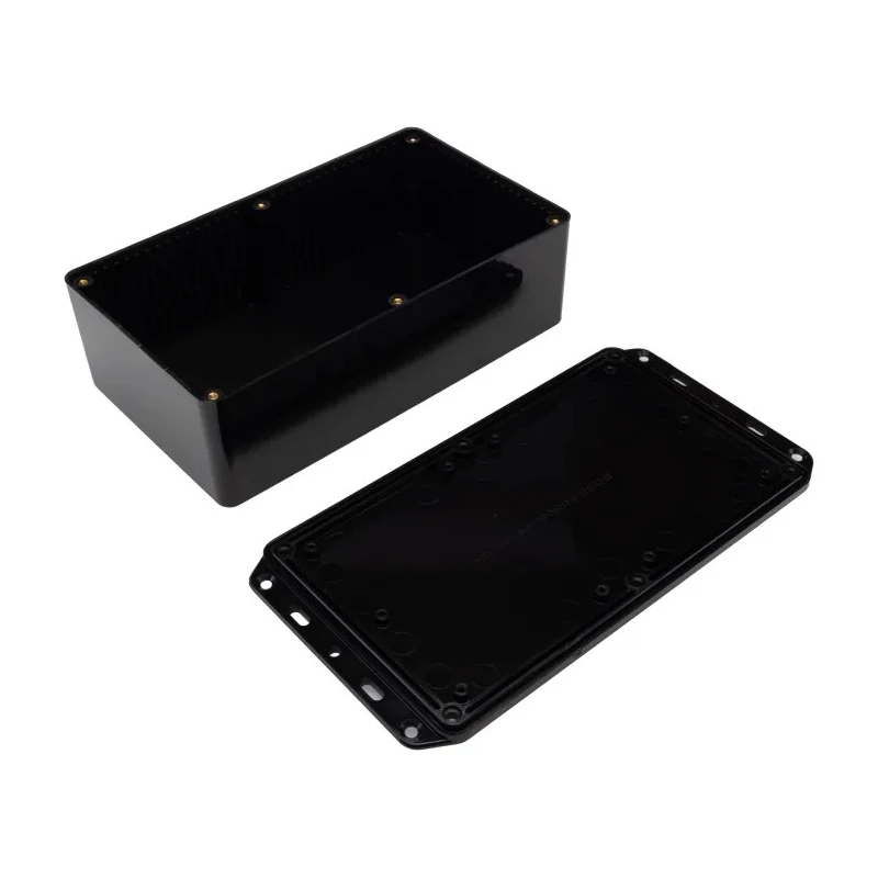 CAMDENBOSS Flanged Series 2000 Black ABS Enclosure with Black Lid, IP65, 60 mm x 210 mm x 110 mm BIM2006/IP-BLK
