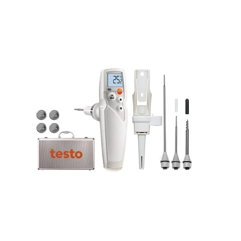 Testo Penetration Immersion Probe Wireless Digital Thermometer, 1 Input, 275°C Max, ±0.5°C Accuracy, Model 0563 1052