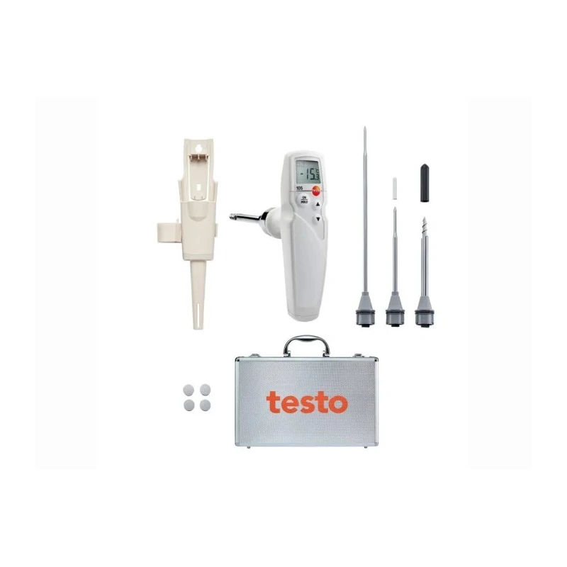 Testo Penetration Immersion Probe Wireless Digital Thermometer, 1 Input, 275°C Max, ±0.5°C Accuracy, Model 0563 1052