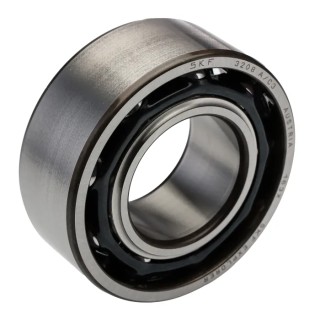 SKF 2 Row Double Angular Contact Ball Bearing 40 mm ID, 80 mm OD, 30.2 mm Race Width, Sheet Metal Cage, Steel Balls 3208 A/C3