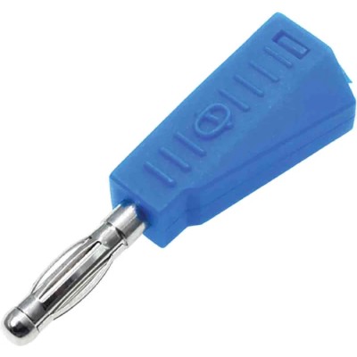 RS Pro Blue 4 mm Male Banana Plug Connector, Solder Termination, 30V AC/DC, 19A, Nickel Plated Contact 208-0228