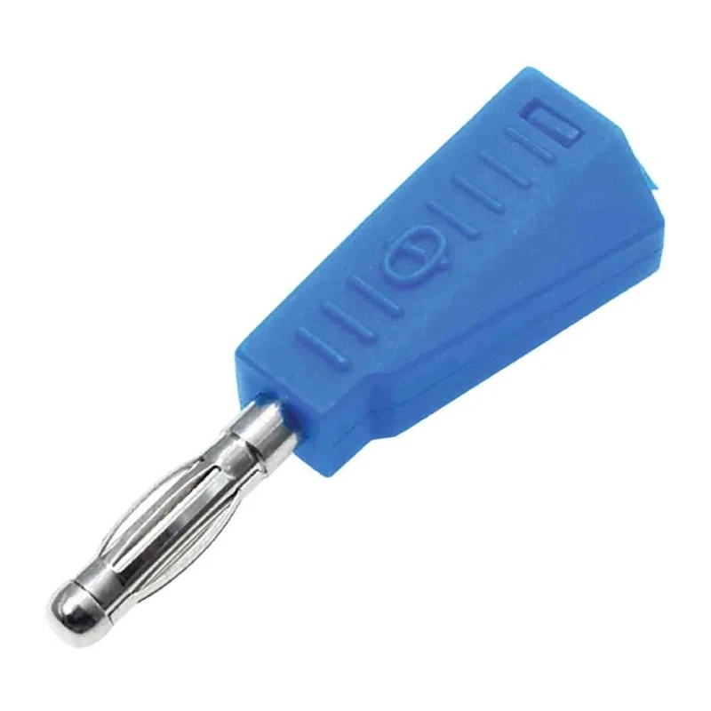 RS Pro Blue 4 mm Male Banana Plug Connector, Solder Termination, 30V AC/DC, 19A, Nickel Plated Contact 208-0228