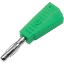 RS Pro Green Male 4 mm Banana Plug Connector, Solder Termination, 30V, 19A, Nickel Plating 208-0229