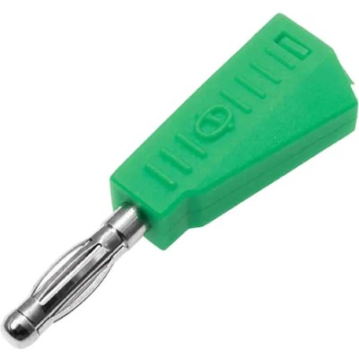 RS Pro Green Male 4 mm Banana Plug Connector, Solder Termination, 30V, 19A, Nickel Plating 208-0229