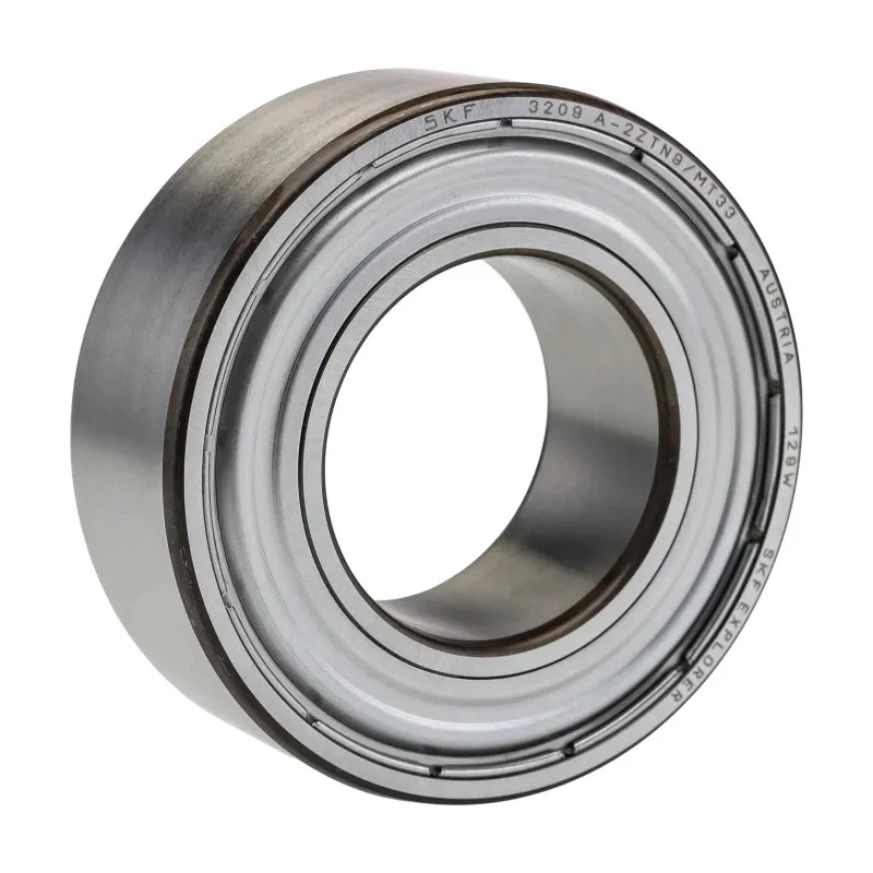SKF 2 Row Angular Contact Ball Bearing 45 mm ID, 85 mm OD, 30.2 mm Race Width 3209 A-2ZTN9/MT33