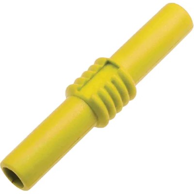 RS PRO Yellow 4 mm Banana Coupler with Brass Contacts and Nickel Plating 208-0235