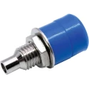 RND RS PRO Blue Female Banana Socket 4 mm Connector, Solder Termination, 30V, 24A, Nickel Plating 208-0299