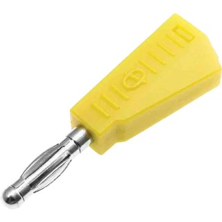 RS Pro Yellow Male Banana Plug 4 mm Connector Solder Termination 30V 19A Nickel Plating 208-0230
