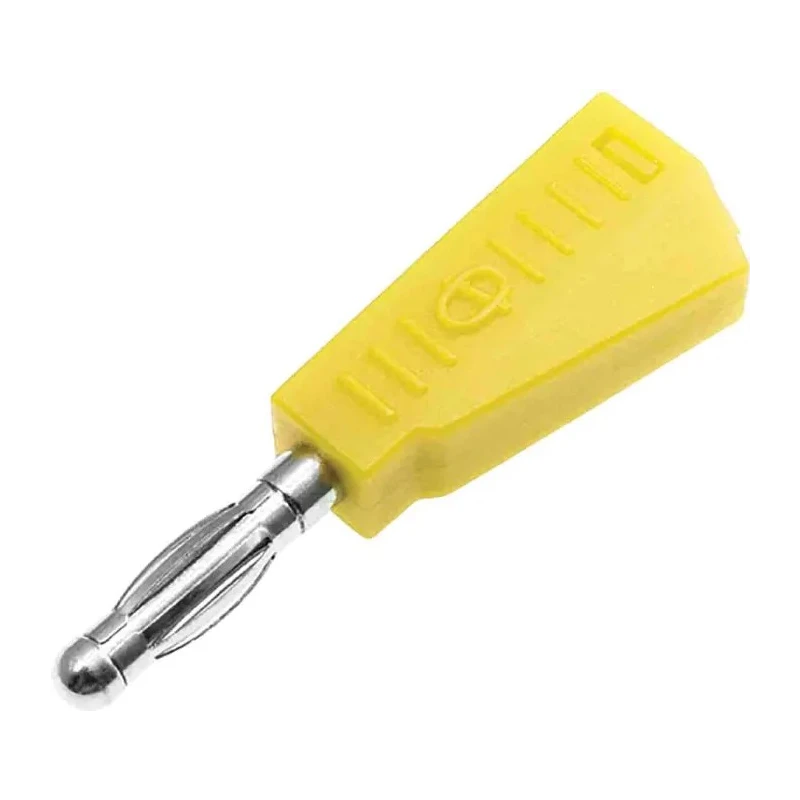 RS Pro Yellow Male Banana Plug 4 mm Connector Solder Termination 30V 19A Nickel Plating 208-0230
