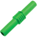 RS PRO Green Banana Coupler With Brass Contacts and Nickel Plated 30V 19A 208-0234