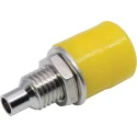RS Pro Yellow Female Banana Socket Connector 4 mm 30V 24A Nickel Plating 208-0301