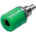 RS Pro Green Female Banana Socket 4 mm Connector Solder Termination 30V 24A Nickel Plating 208-0300