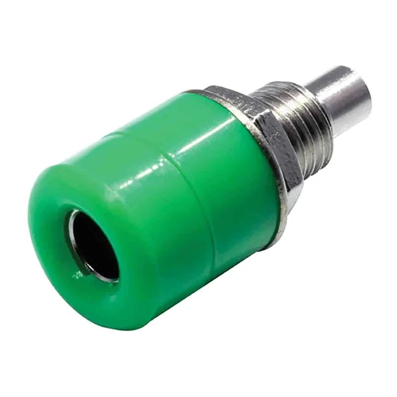 RS Pro Green Female Banana Socket 4 mm Connector Solder Termination 30V 24A Nickel Plating 208-0300