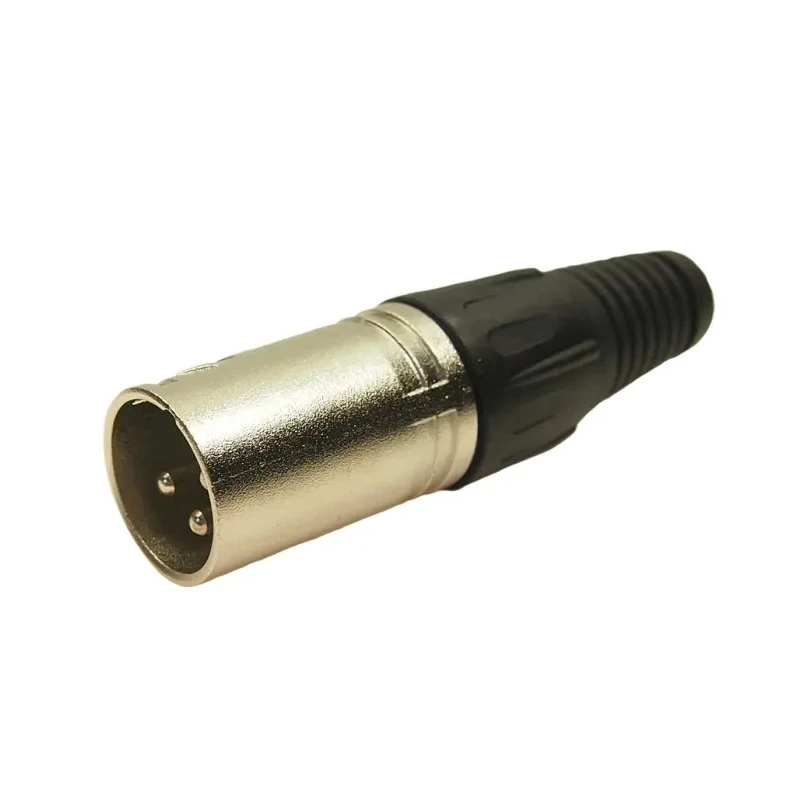 RS PRO Cable XLR Connector Straight Male 3 Way Silver Plating 69mm 208-0606