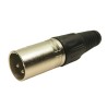 RS PRO Cable XLR Connector Straight Male 3 Way Silver Plating 69mm 208-0606