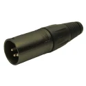 RS PRO Cable XLR Connector Straight Male 4 Way Silver Plating 208-0614