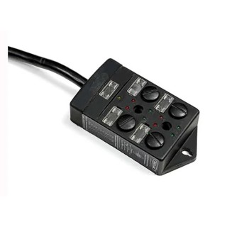 RS PRO Sensor Box, 4 Port, 4-Pin Connector, 24V DC, Plastic Polybutylene Terephthalate Housing, IP67 Rated 208-0603
