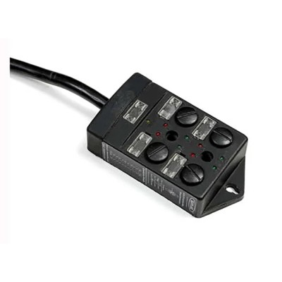 RS PRO Sensor Box, 4 Port, 4-Pin Connector, 24V DC, Plastic Polybutylene Terephthalate Housing, IP67 Rated 208-0603